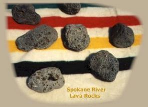 LAVA SWEAT LODGE ROCKS, 
7 for the seven directions.
Copyright � Steve Greene.
Used with permission.